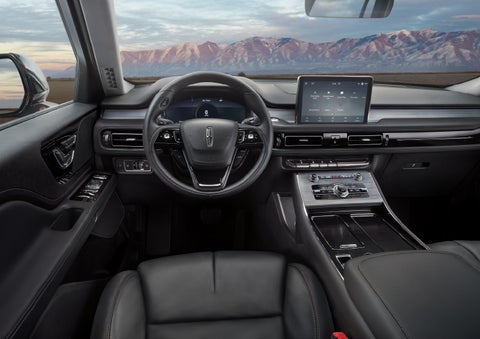 The interior of a Lincoln Aviator® SUV is shown | Lidtke Lincoln in Beaver Dam WI