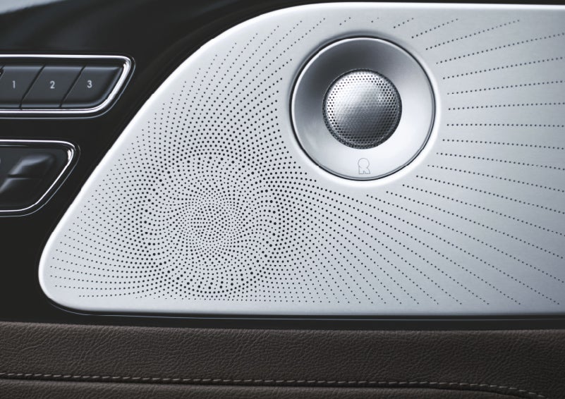 Two speakers of the available audio system are shown in a 2024 Lincoln Aviator® SUV | Lidtke Lincoln in Beaver Dam WI