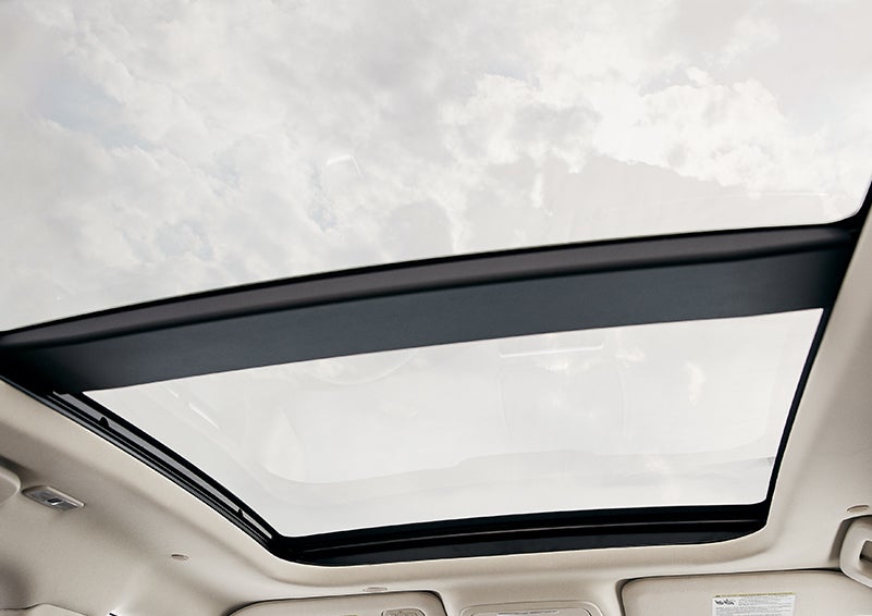 The available panoramic Vista Roof® is shown from inside a 2024 Lincoln Corsair® SUV. | Lidtke Lincoln in Beaver Dam WI